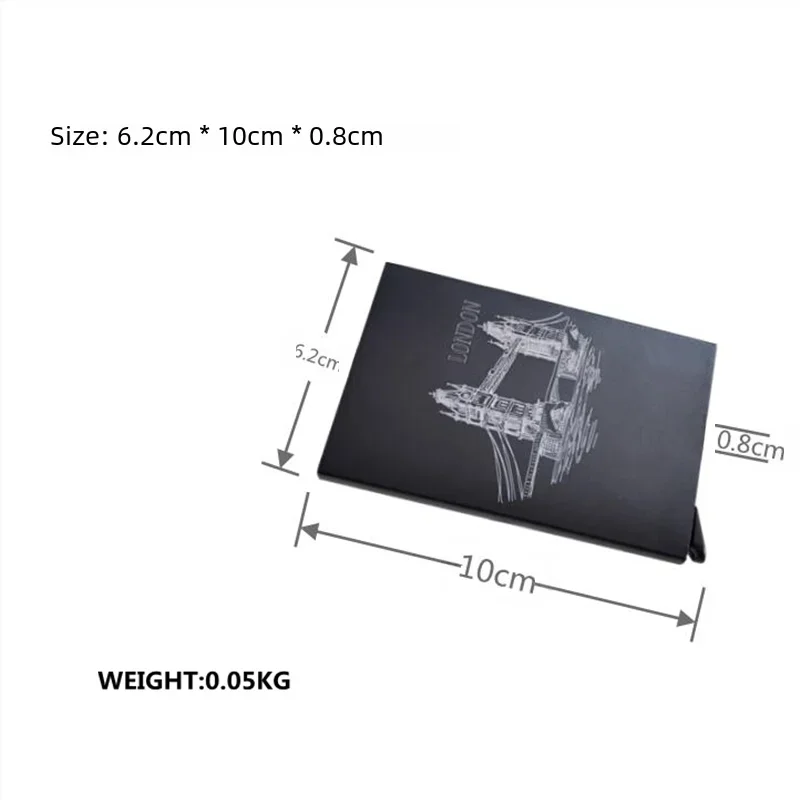 Anti-theft ID Credit Card Holder, Minimalist Metal Wallets, Pocket Case, Bank Credit Card Box, Customized Logo