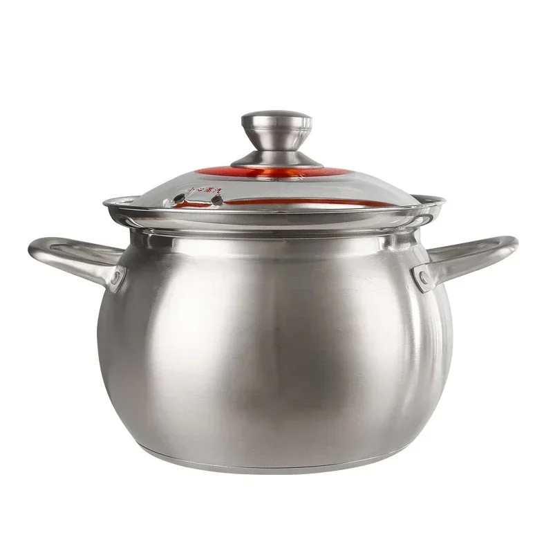 

Soup big cooking pot 304 stainless steel Thickened soup pot New design General use of gas in induction cooker for porridge pot