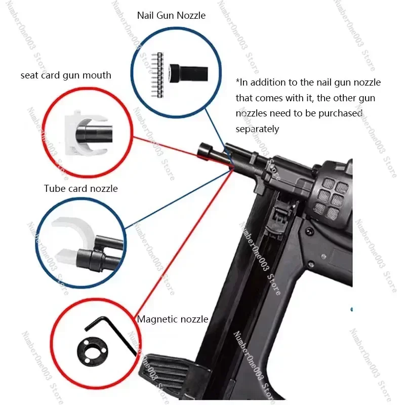 GSR40A Handheld Pneumatic Nailer, Lithium Battery, Electric Nailer, Frame and Groove Tools, 7.2V