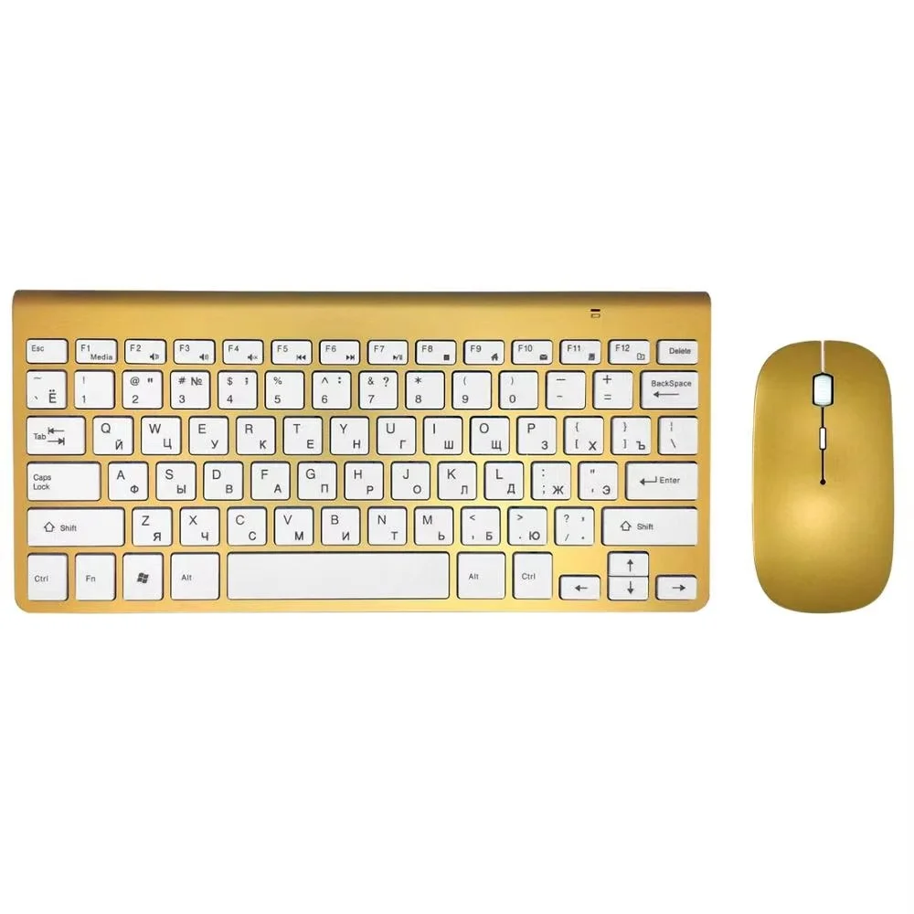 

Russian Business Ultra-Thin Wireless Keyboard and Mouse Combo 2.4G Wireless Mouse for Windows Andriod box Mac Desktop PC
