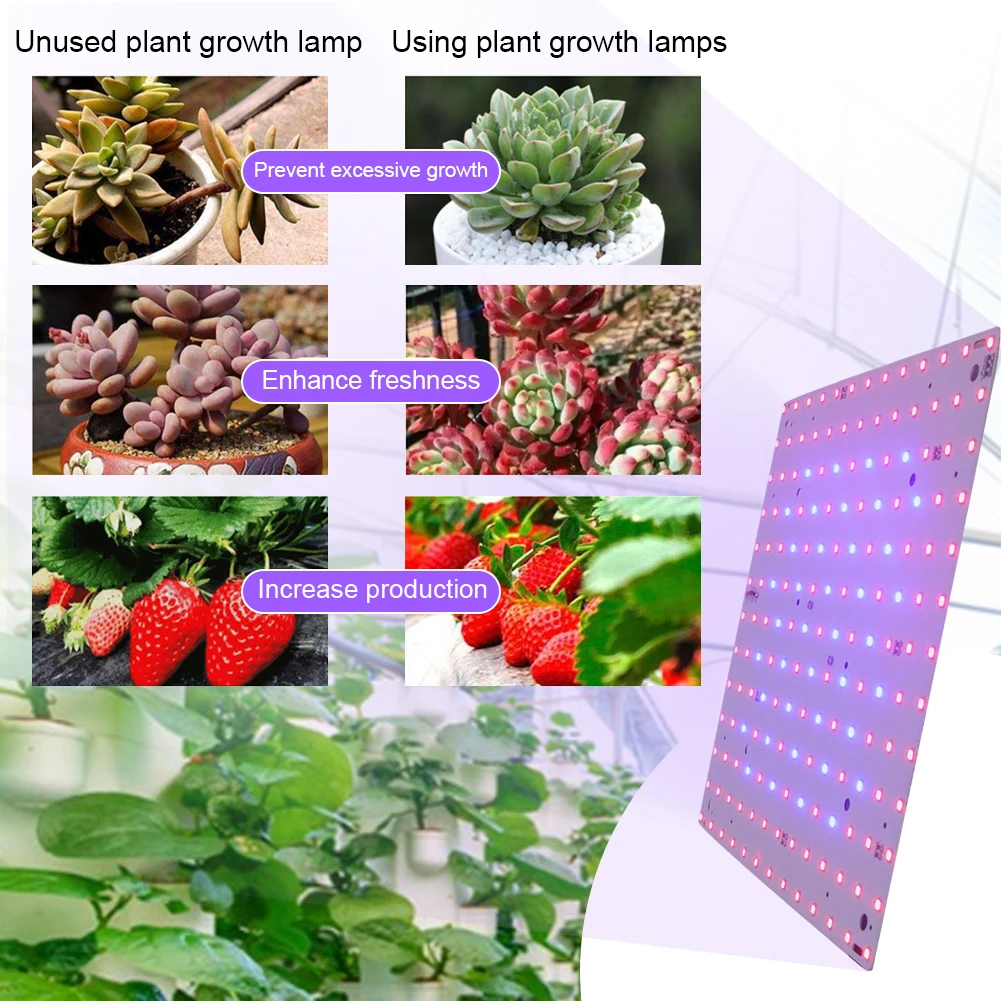 12W Square Full Spectrum Plant Light Indoor Grow Lights Full Spectrum Plant Lamp for Indoor Gardening Vegetables Grow Tent