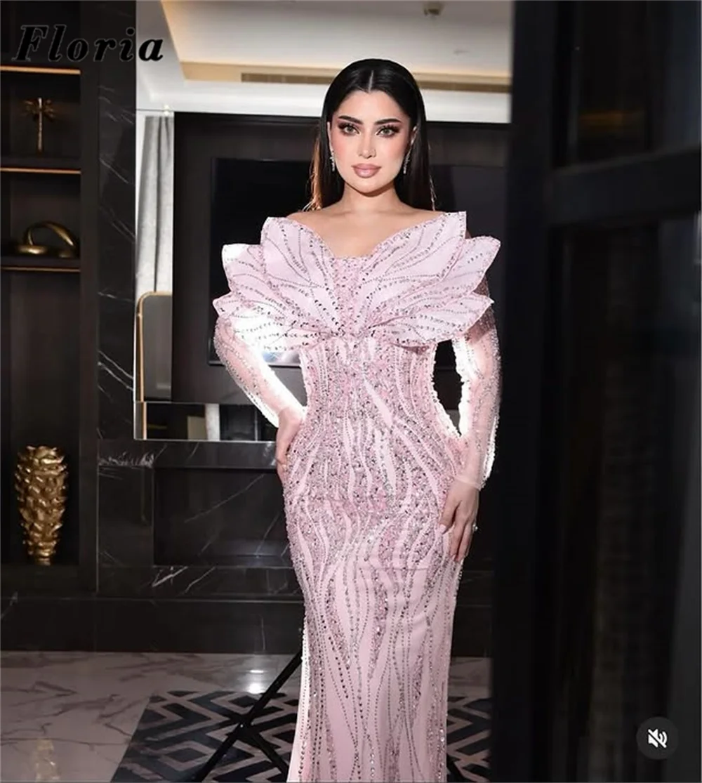 Abiti da cocktail a sirena con paillettes da principessa Abiti da cerimonia Abiti da cerimonia con perline e collo trasparente Abiti da cerimonia personalizzati