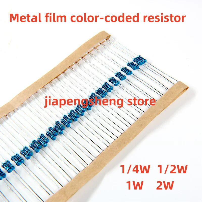 metal film ring resistance 1/4W 1/2W 1W 2W  0.1% 1K-1M  1R 4.7R 10R 120R 470R 820R 1K 10K 50K 100K 330K 500K 680K 820K 1M ohm