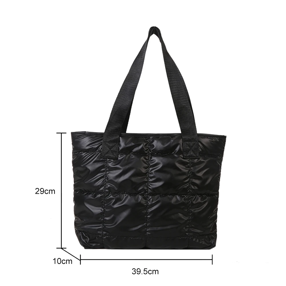 Borsa a tracolla moda borsa a tracolla da donna imbottita in cotone di grande capacità borsa a rombo portatile trapuntata solida per lavori d\'ufficio