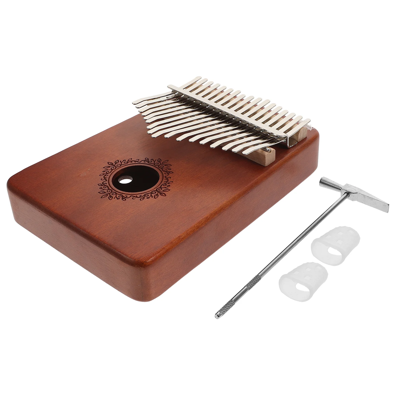 Musical Instruments Thumb Wooden Piano 17 Keys Finger Vintage Kalimba for Beginner Small Child