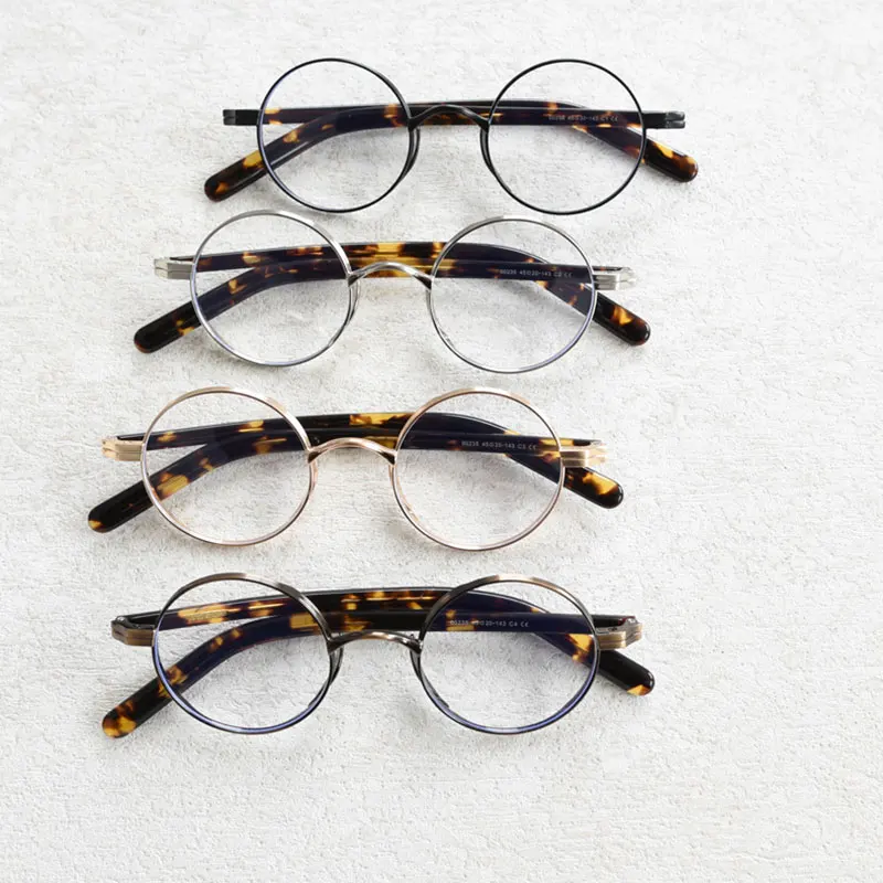 Mimiyou Alloy Retro Round Glasses Frame Women Blue Light Optical Eyewear Men Eyeglasses Frame Clear UV400 Computer Glasses