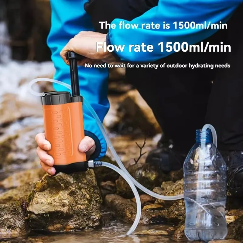 Emergency Portable Direct Drinking Filter Multi-layer Pump Water Purifier for Outdoor Survival