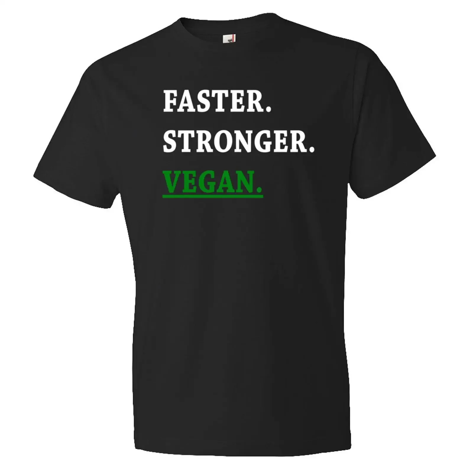 Faster Stronger Vegan Print T Shirt Casual  Vegetarian Animal Rights Lover Funny Top vintage Washed Comfortable Soft Stylish