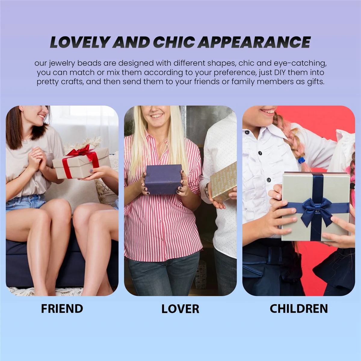 ABQR 1200 pièces ensemble de perles d'espacement pour la fabrication de bijoux de bracelets, boucles d'oreilles, colliers (6 formes différentes)