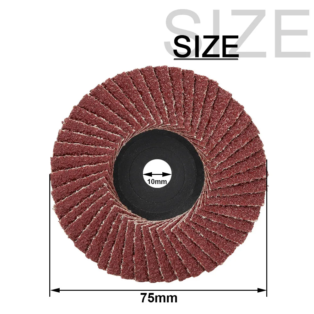 10/5/3pcs 3inch Flat Flap Discs 75mm Grinding Wheel 80 Grit Sanding Disc for Angle Grinder Metal Polishing Wood Abrasive