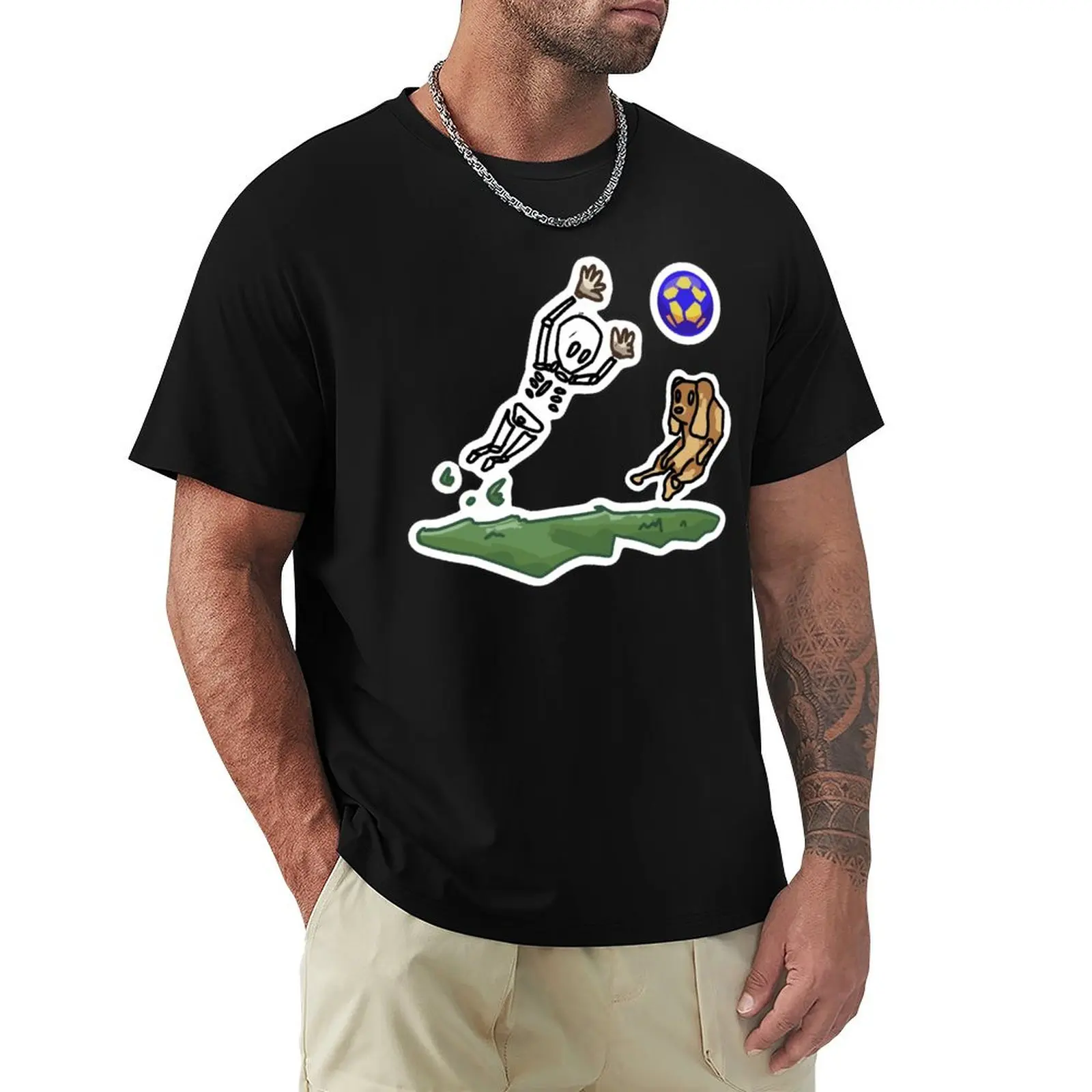 

#008 Skeleton Soccer T-Shirt Odor Resistant Short Sleeve Top