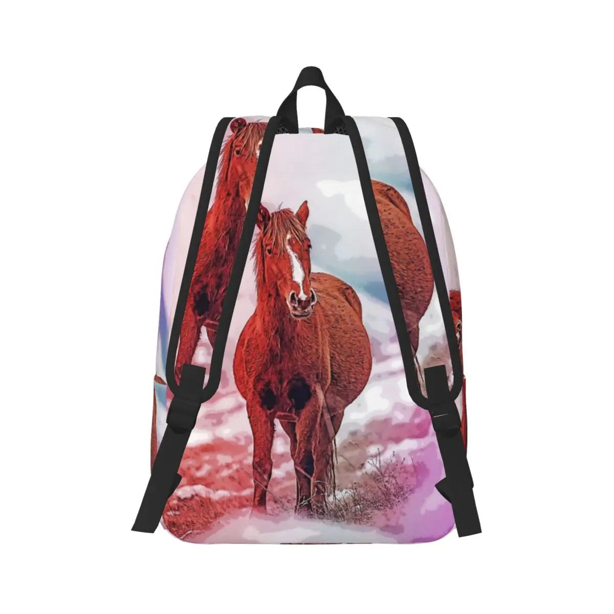 Landscapes Series Beautiful Horse Backpack Daypack Large Capacity Kids BookBag School Bag Shoulder Bags for Men Women