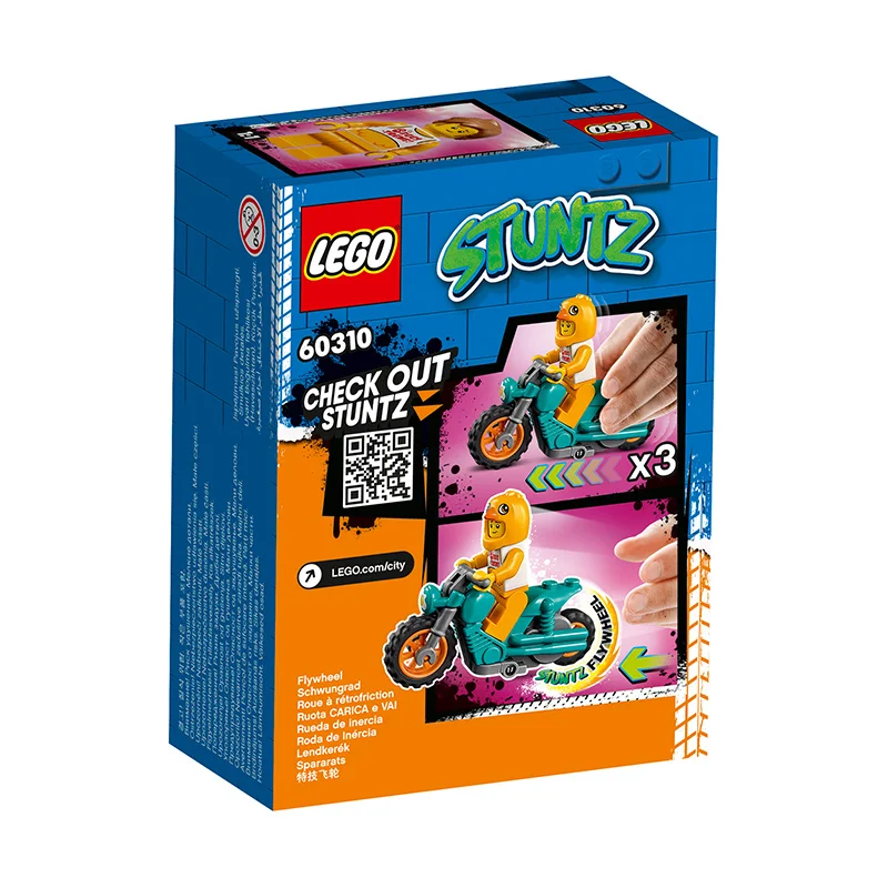 LEGO City 60310 Cute Chicken Stunt Motorcycle Boys And Girls Puzzle Building Blocks