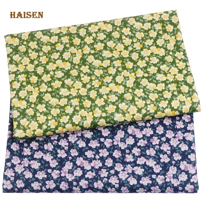 

Hibiscus Series Printed Cotton Fabrics Cloth For DIY Sewing Baby&Kids Quilt Bedsheet Clothes Skirt Textile Material Half Meter