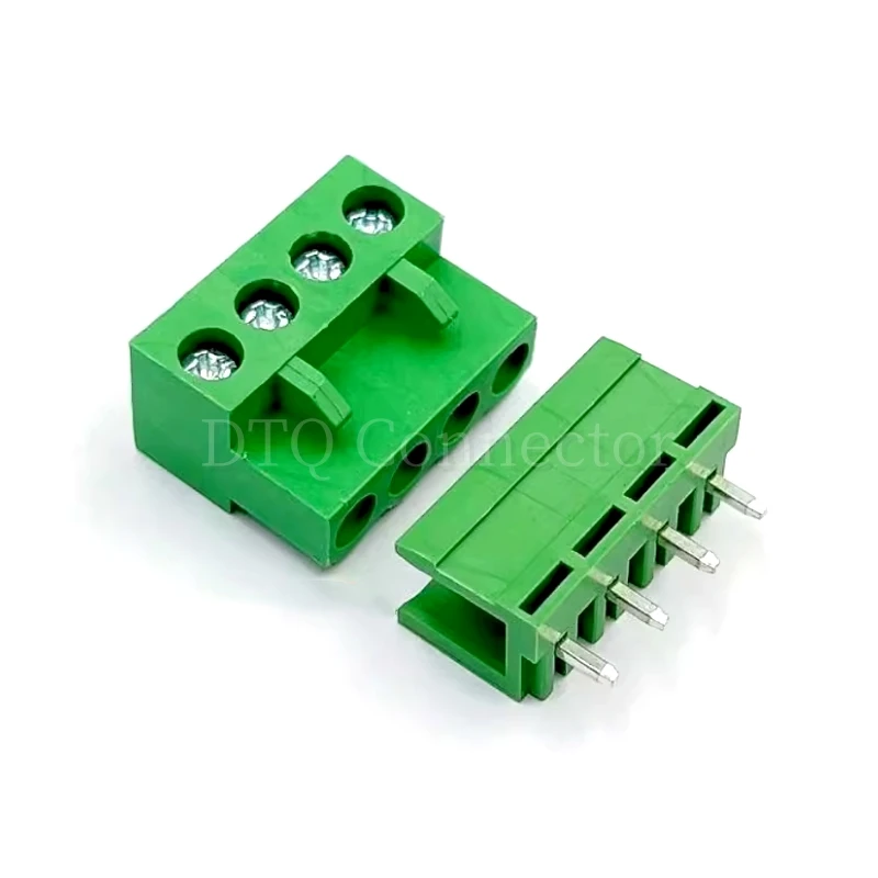 5Sets HT5.08 5.08mm Pitch 2/3/4/5P 6P 8P Screw Plug-in PCB Terminal Block Straight/Right Angle Pin Pluggable bornier Connector