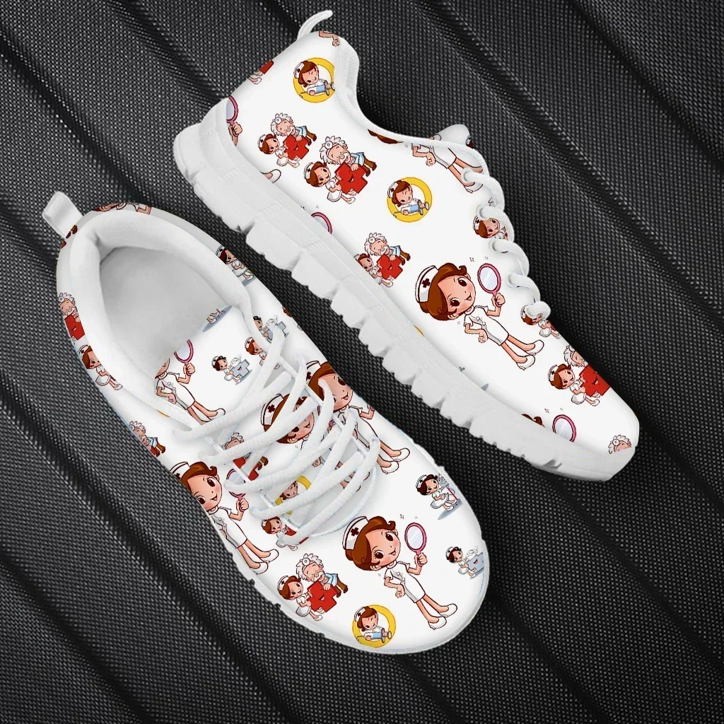 Custom Shoes Customized Image Brand Logo Pattern Women Casual Sneakers Nursing Comfortable Mesh Flats Shoes For Dropshipping
