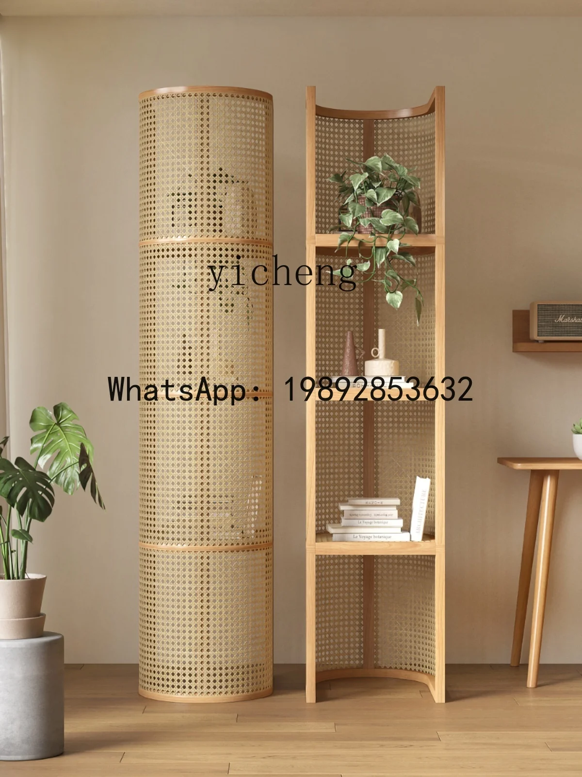 H1 Rack Vintage Partition Floor Bed & Breakfast Indoor Multi-Layer Storage Display Rack Household Solid Wood Bookshelf