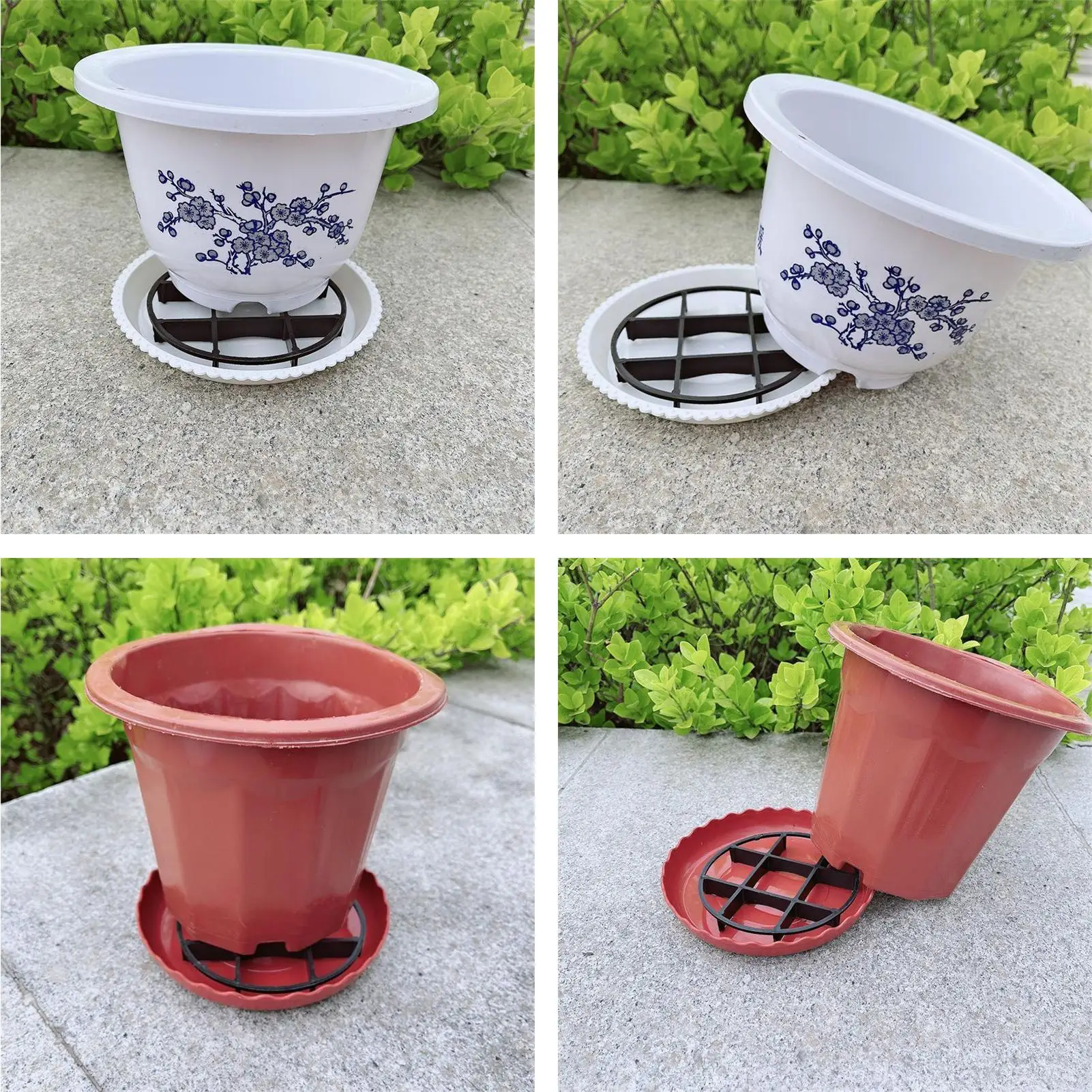 

Plant Saucer Drainage Rack Weather Resistant Drainage Racks Flower Pot Level Feet Elevator For Indoor Balcony Outdoor Patio