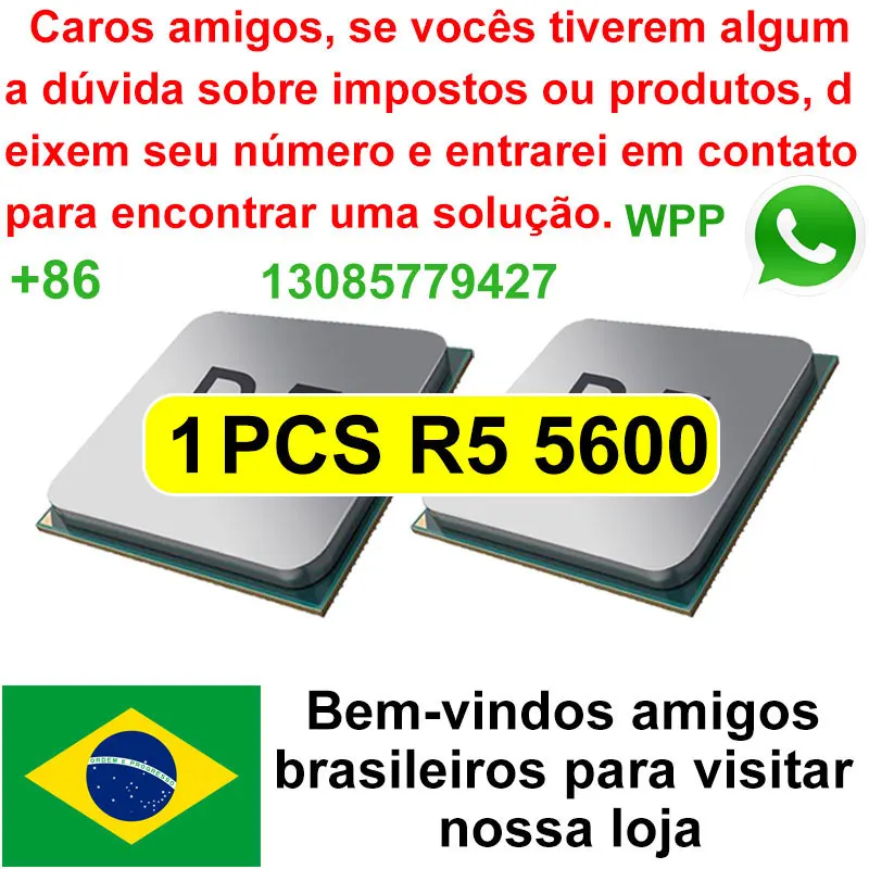 1 معالج مستعمل R5-5600 6 النوى 12 المواضيع 3.7 جيجا هرتز 65 واط المقبس AM4 قطعة وحدة المعالجة المركزية بالجملة #2