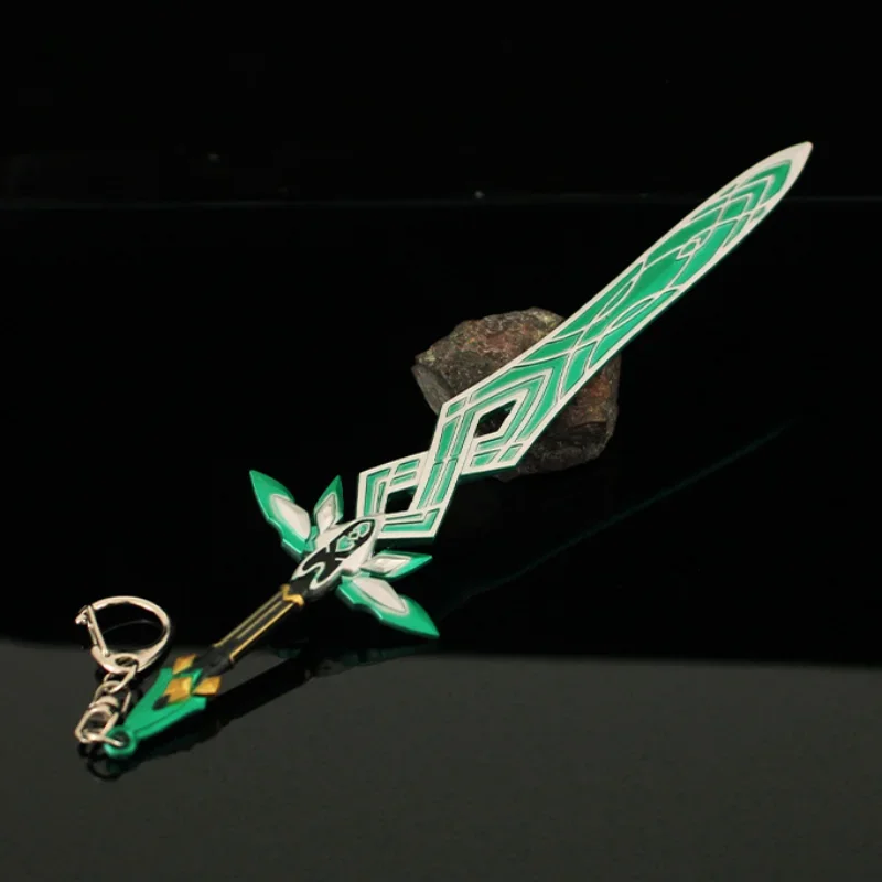Honkai: อาวุธรถไฟรูปดาวดาบหิ่งห้อย, โมเดลดาบหิ่งห้อยพวงกุญแจโลหะอนิเมะ21ซม. โมเดลดาบโลหะเรืองแสงพวงกุญแจของขวัญของเล่น