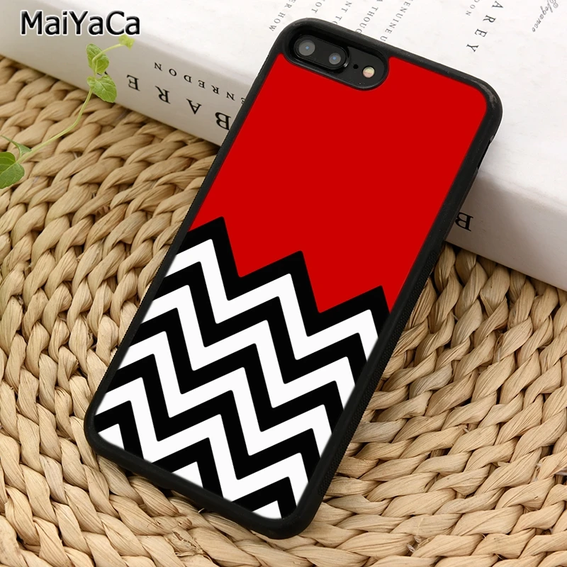 

MaiYaCa TWIN PEAKS CHEVRON PATTERN Чехол для телефона для iPhone 17 Air 16 15 14 6S plus 11 12 13 Pro Max Coque Shell