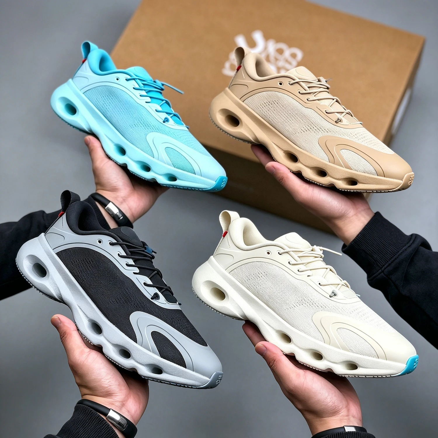 Summer Men's Running Fashion Casual Shoes Sneakers Breathable Mesh Cloth Shoes Women's Lightweight Outdoor Training Shoes