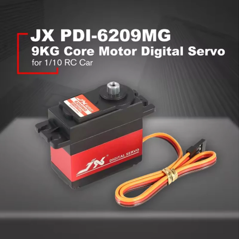 JX PDI-6209MG 9KG 4.8V-6V 0.13sec/60° Digital Metal Gear for 1/10 RC Car Kst Servo Car Model Motor RC Airplane RC Model Parts