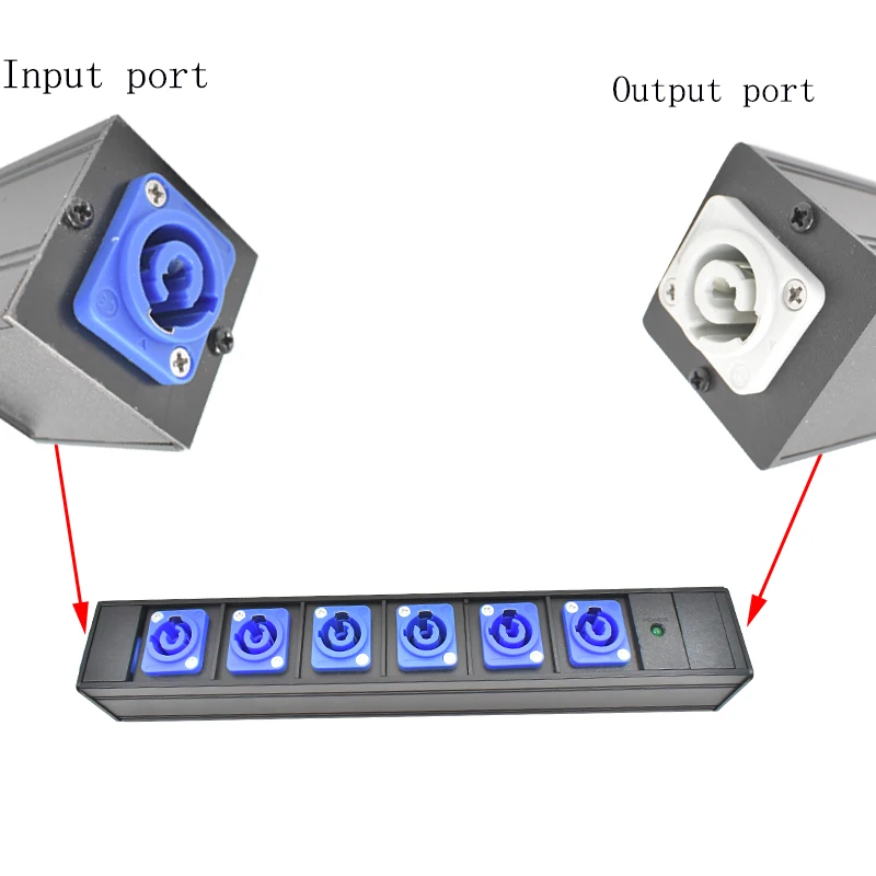 Chassis Light Connector LED Power Con AC Coupler Adapter Extender powercon NAC3MPA NAC3MPB Power Strip SOCKET1-13AC 20A/250V