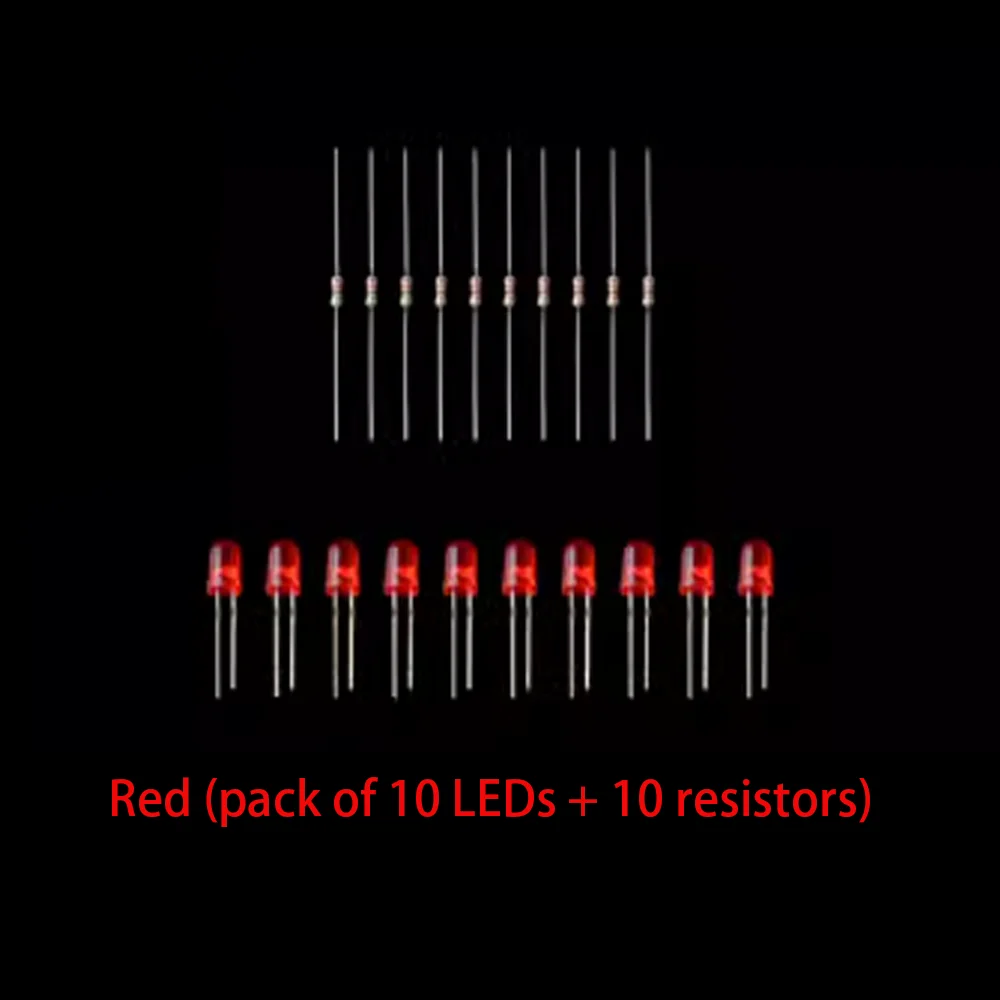 LXLX1 LED Light Experiment Kit Contains 10 LEDs  10 Resistors for Raspberry Pi Introductory Experiment Kit