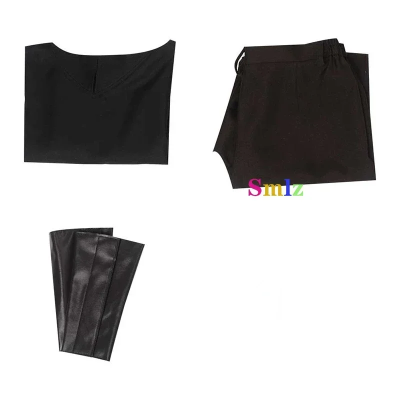 2025 New Anime Puss Cosplay Death Wolf Costume Outfit Black Hoodie Cloak Pants Boots Set Halloween Carnival Party Suit RQR67