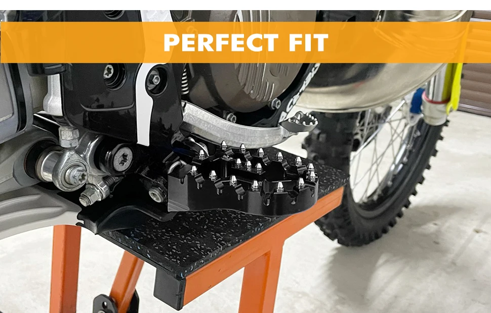 NICECNC Fußrasten 57mm für KTM EXC 300 EXCF 350 2017-2023 und Husqvarna TE 300 250 FE 350 FE 450 FE 501 – Detail 7