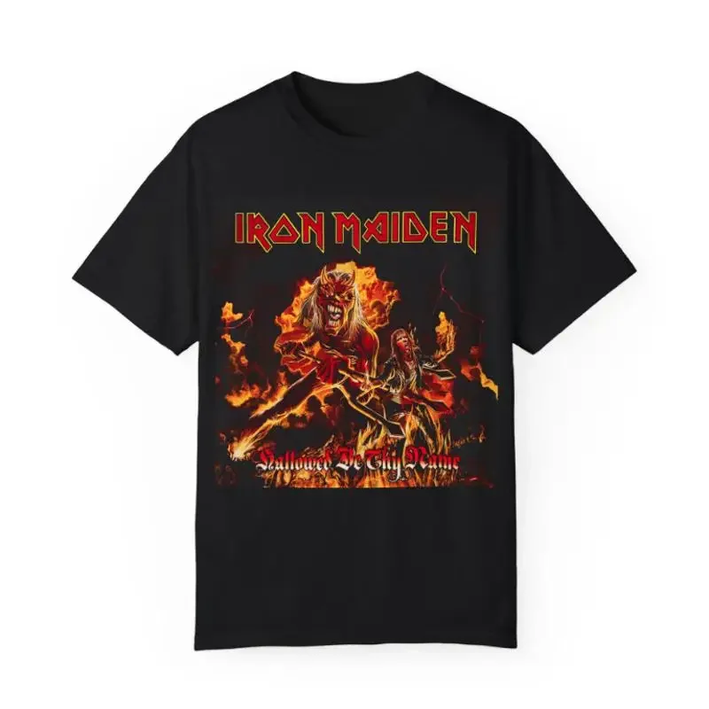 Hallowed Anthem Style Metal T Shirt Äì Iron Inspired Double Sided Rock