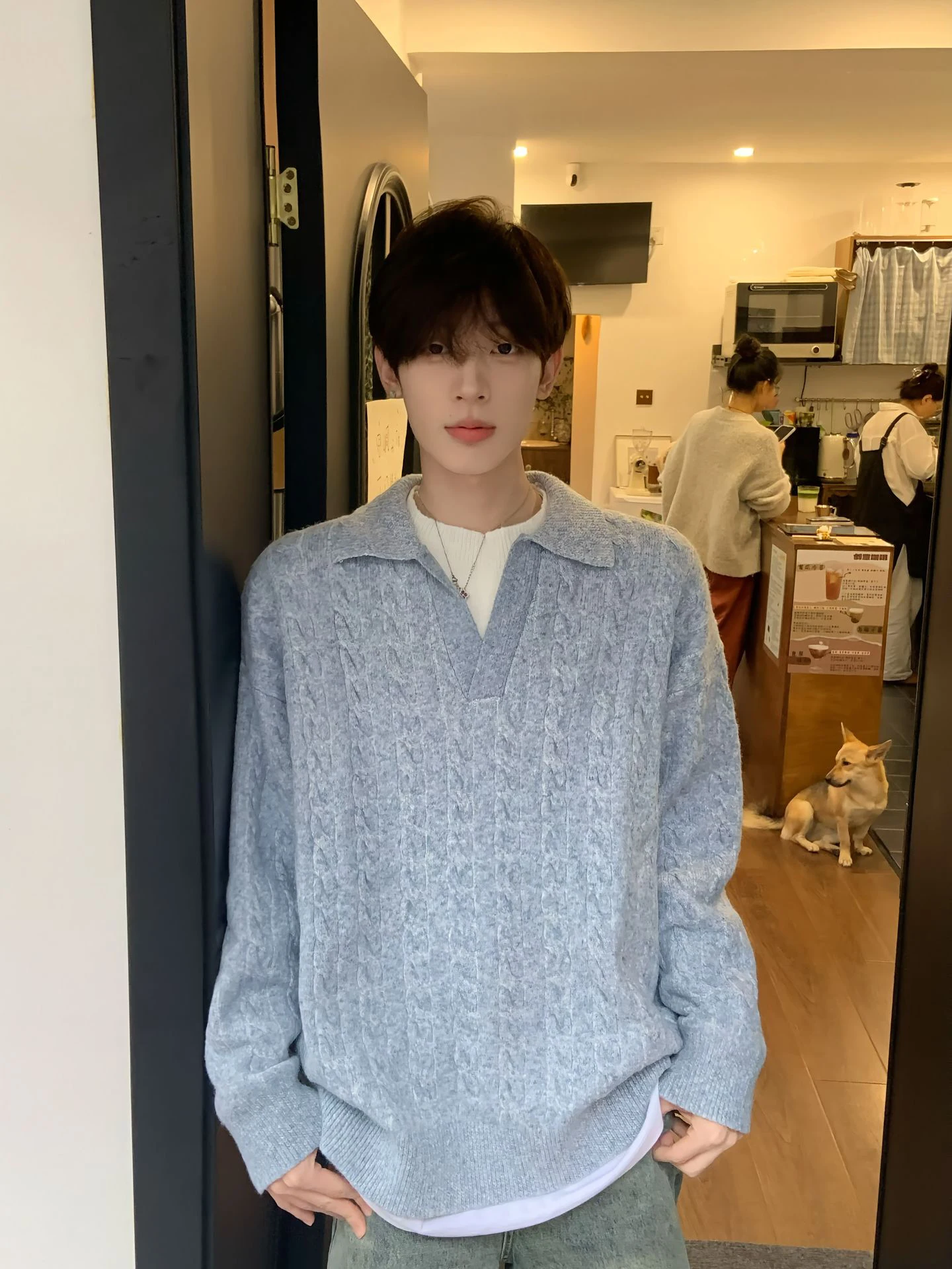 

Мужской вязаный свитер Cleanfit Light: свободный крой, осенний, в стиле lazy fashion, мягкий и удобный, из полиэфирного волокна