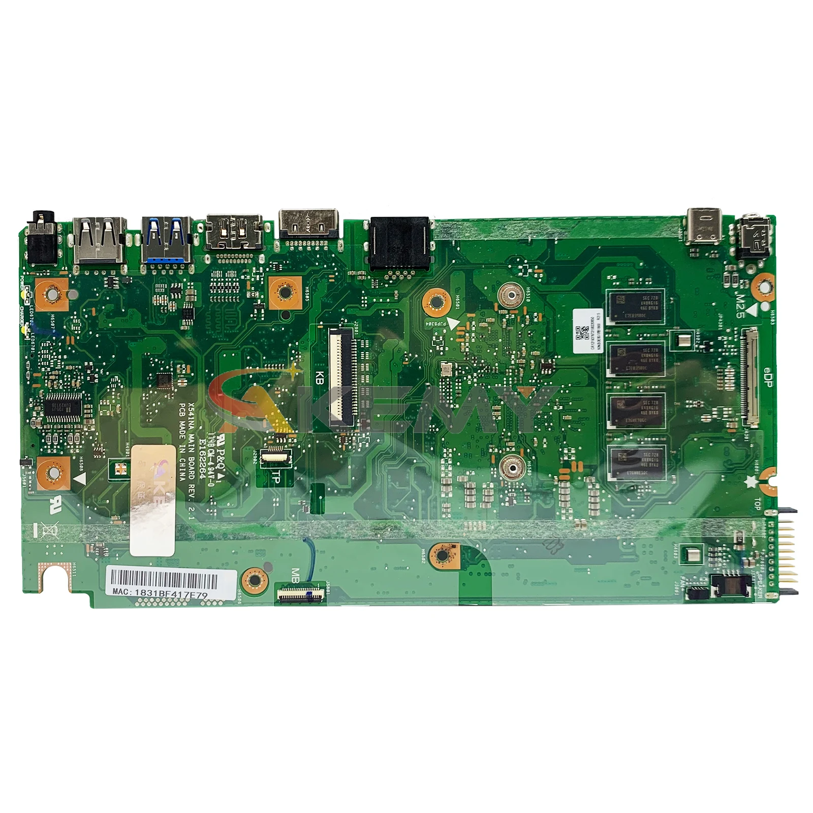 Imagem -05 - Placa-mãe para Laptop Akemy X541na para Asus X541n A541na F541na R541na D541na X541 Mainboard N3350 N4200 N3710 Cpu 0g 2g 4g-ram