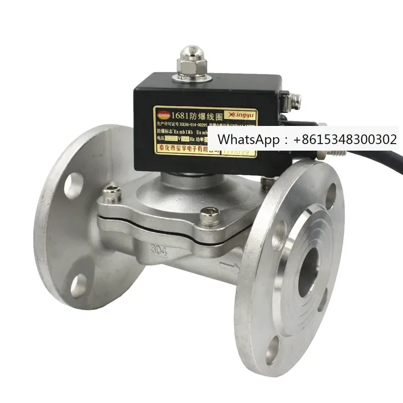 Explosion proof flange solenoid valve stainless steel DN15 DN20 DN32 DN40 50 gas and natural gas explosion proof