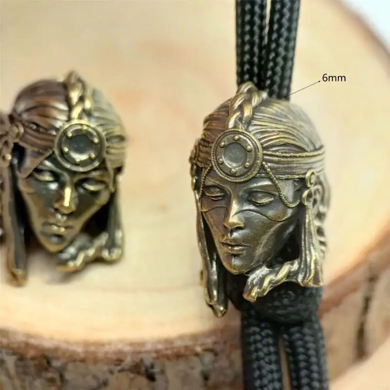 Brass  Lanyard Bead Tribal Female Soldier Brass  Bead Vintage Parachute Cord Beads for Bracelets Pendants Enduring 