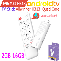 H96 Max H313 Android TV Stick Allwinner Quad Core 4K Wifi6 BT Voice Assistant Remote Game Media Player Smart TV Box