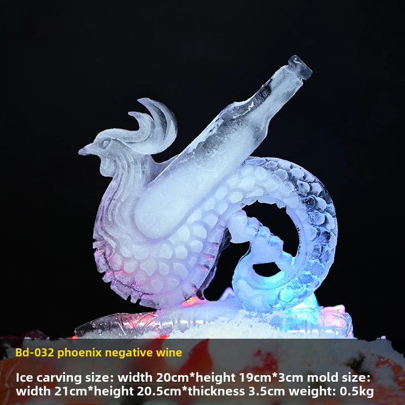 Dolphin Shaped Ice Sculpture Silicone Mold, Used For Decorating Food Trays, Ice Bowls, Seafood, And Ice Sculpture Tools