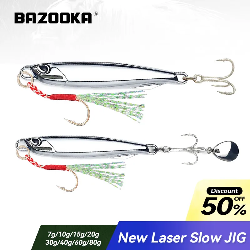 Bazooka VIB Fishing Lure Metal Bait Slow Jig Hard Swimbait Sinking Jigging Spoon Cast Vibration Pesca Pike Bass Ice Winter Baits