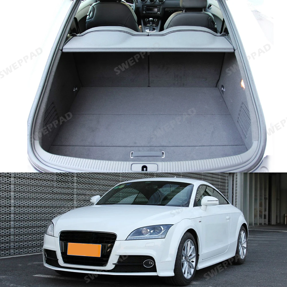 Cargo Liner For Audi TT Hardtop roadster 2008-2014 13 Full Coverage Trunk Mat Carpet Cover with Backrest Protectors Full Set Car