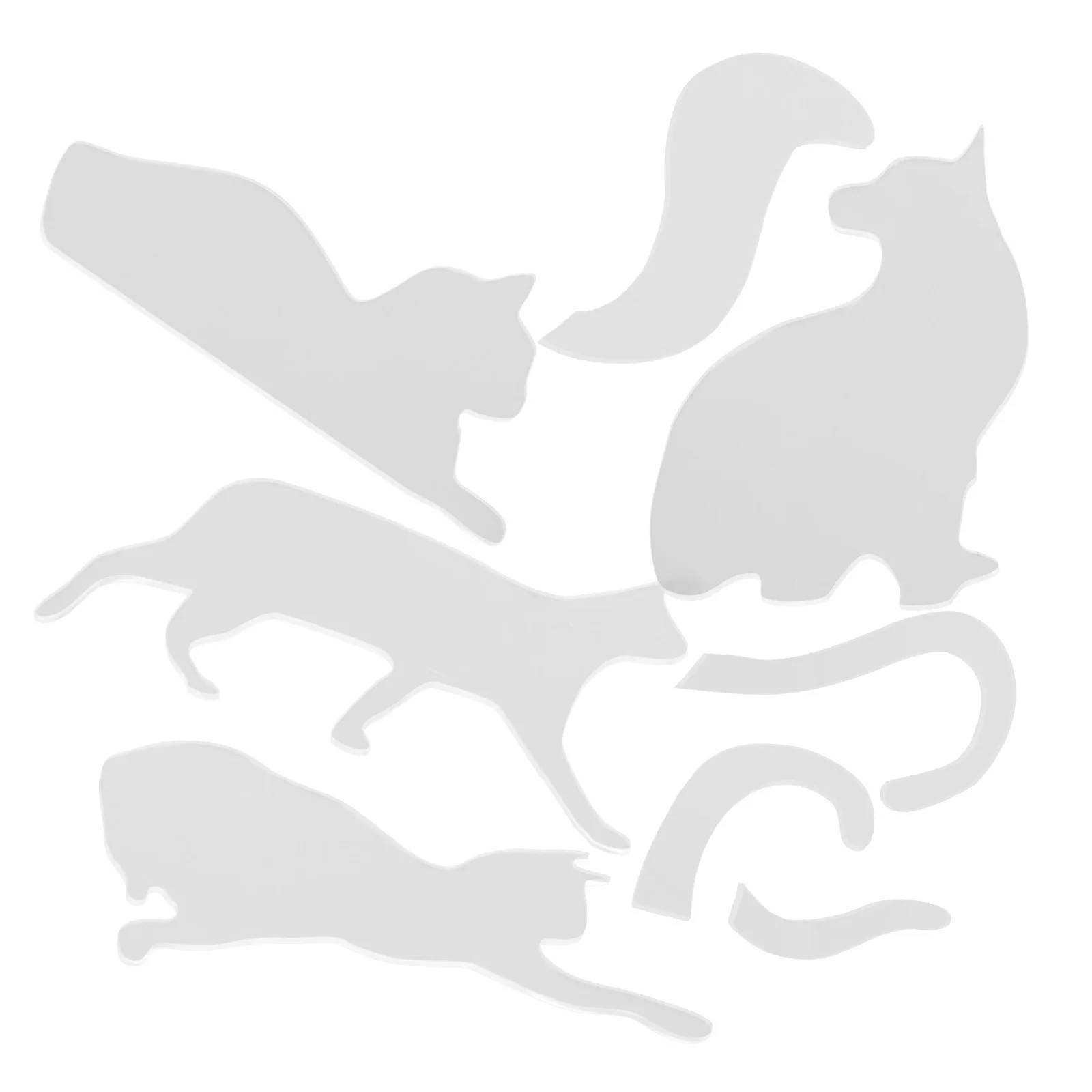 

1 Set Of Cat Template Rulers Shaped Quilting Templates For Diy Patchwork Flower Pattern Sewing Crafts Acrylic Cutting Rulers