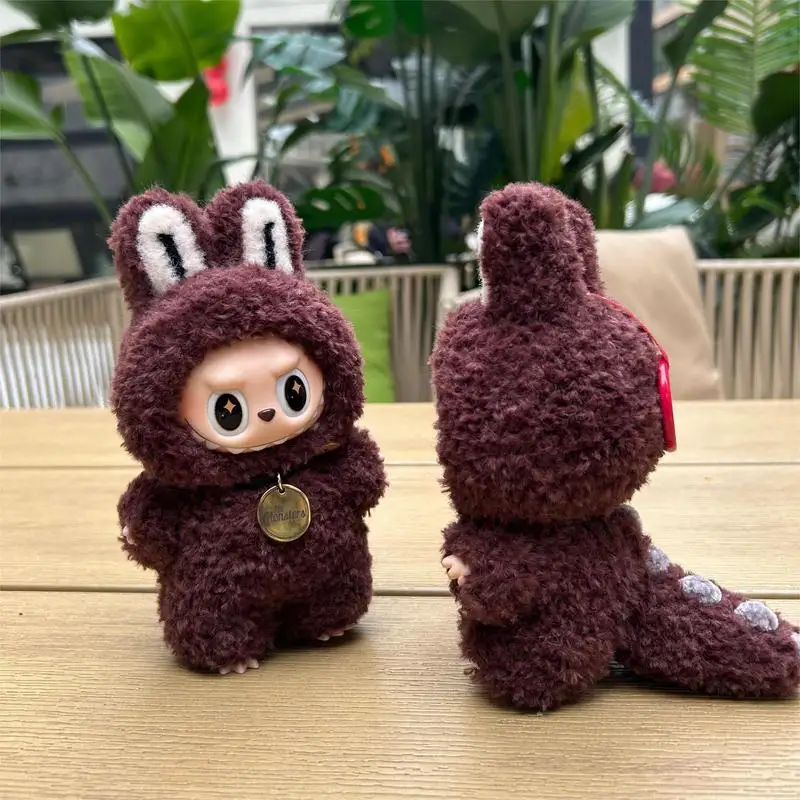 2025 Labubu Vêtements de poupée ZimomoTheme Ensemble de vêtements Ailes d'ange marron Designer Conception originale Queue de dinosaure Labubu Vêtements cool