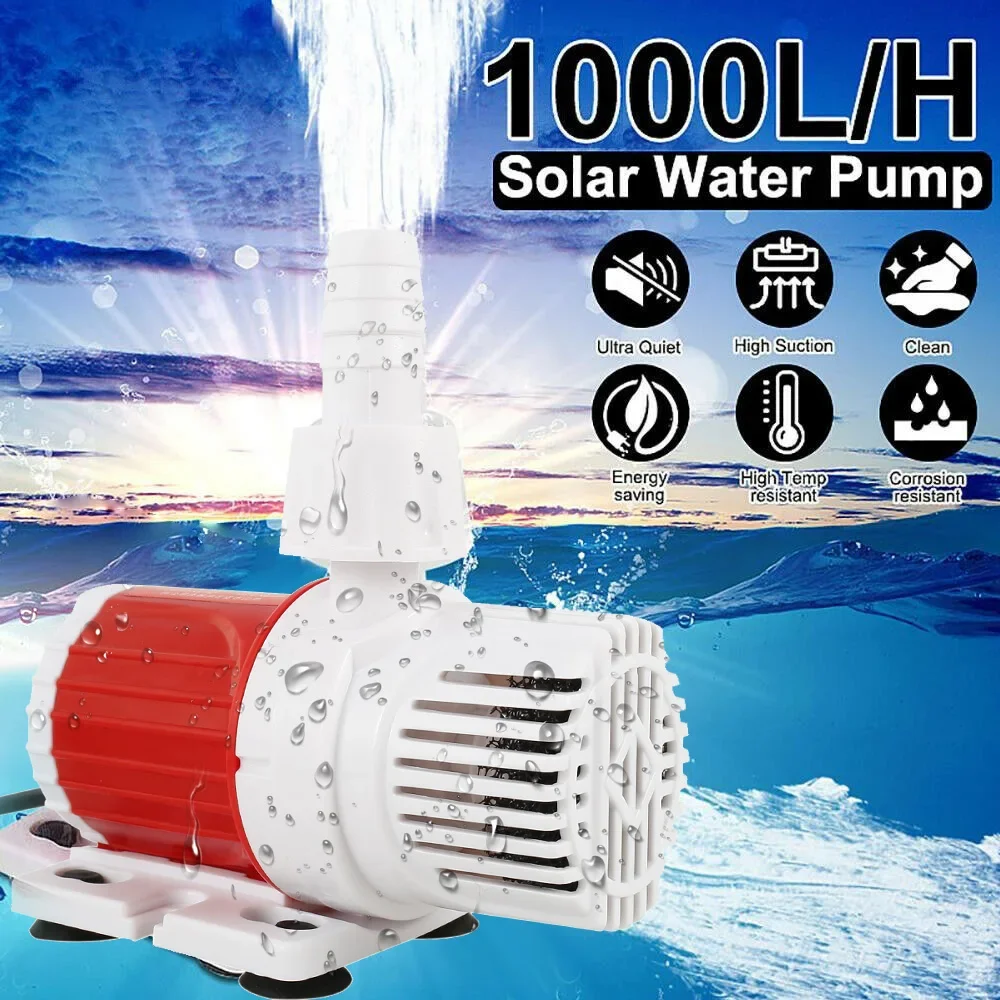 1000L/H 10W Submersible Water Pump DC 12V Fountain Water Pump with 16.4ft High Lift for Aquarium Fish Tank Pond Fountain New