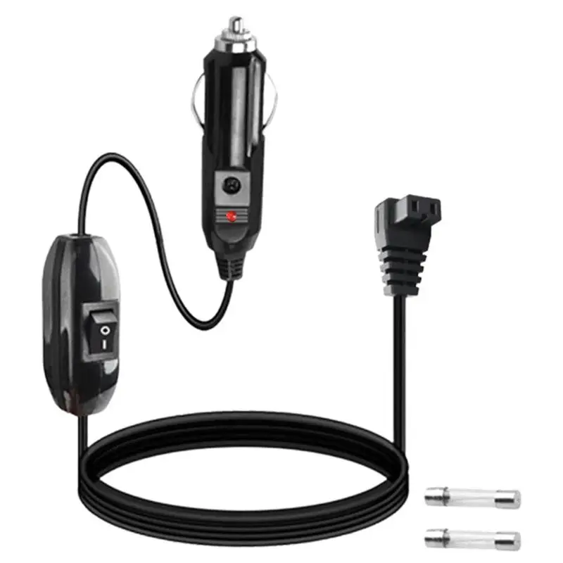 12V Car Refrigerator Power Cable, 2M Fridge Freezer Extension Cable With Cigarette Lighter Adapter For Fridge Heater-ABQF