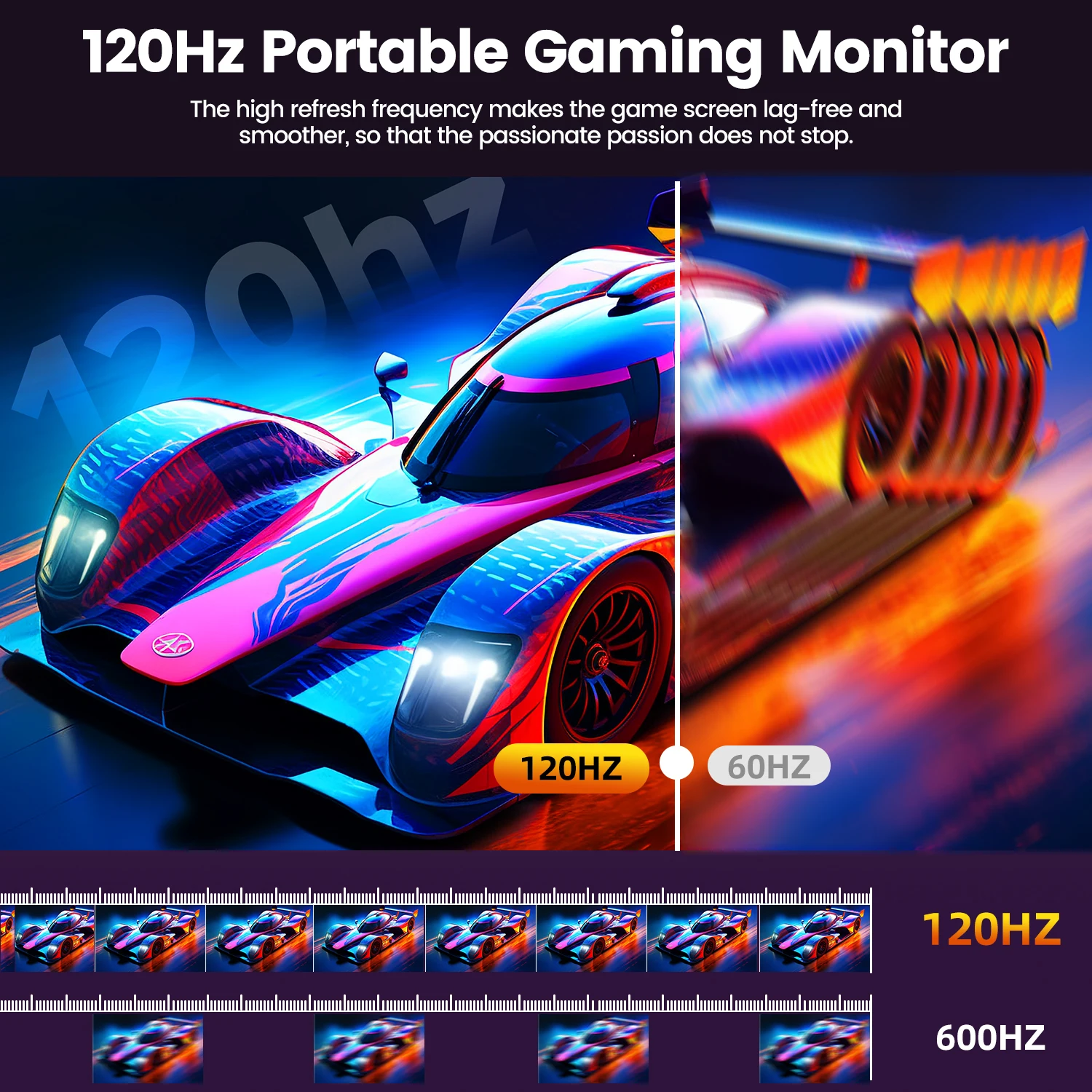 Imagem -02 - Eviciv 185 Polegadas 120hz Monitor Portátil para Laptop 1080p Gaming Display com Vesa Kickstand Hdr Alto-falantes Usb c Mini Hdmi para Telefones pc Dispositivos de Jogos Trabalho Empresarial