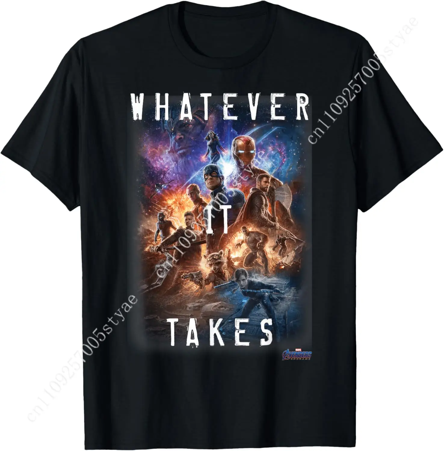 

Marvel Avengers Endgame Movie Poster Whatever It Takes T-Shirt Small