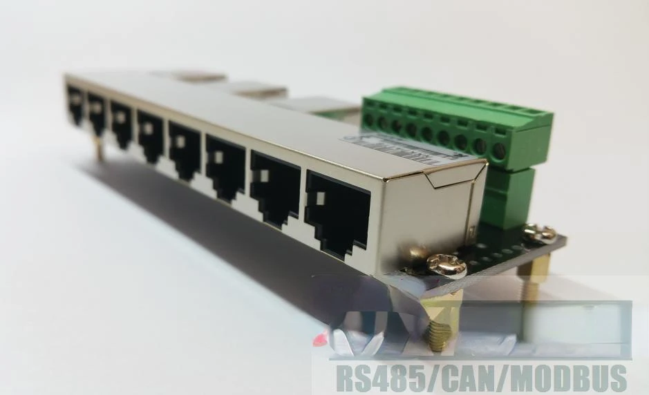 

RS485 CAN MODBUS Industrial Controller Bus Serial Distribution Hub Connector RJ45 Intercommunication Network Port