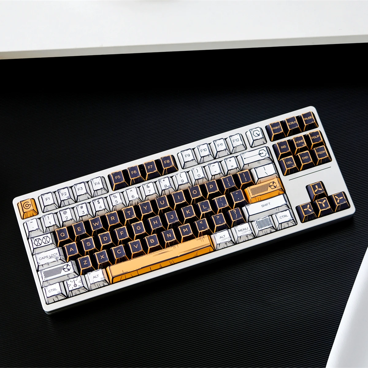 Comic Virtual War PBT Keycap Cherry Profile Dye Sublimation Key Caps voor past op MX Switch mechanische toetsenbord Keycaps