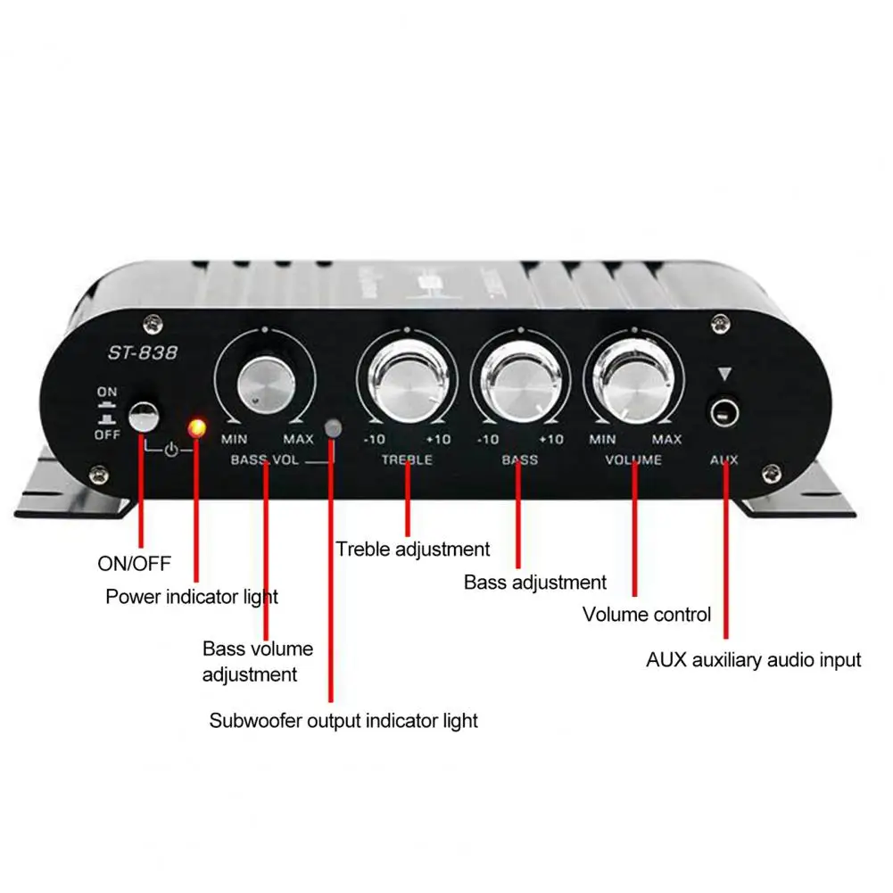 Car Audio Amplifier Module Audio Amplifier Board Car Audio Amplifier Module Adjustable Sound Speaker Universal Compatibility