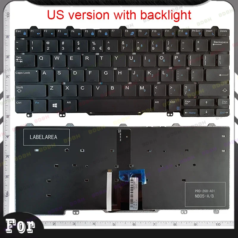 *BH US Laptop Keyboard For DELL Latitude  7350 E7250 3150 3160 3165 12-5000 5280 5290 5250 Latitude 7280 7380 E5250 E7270 E5270